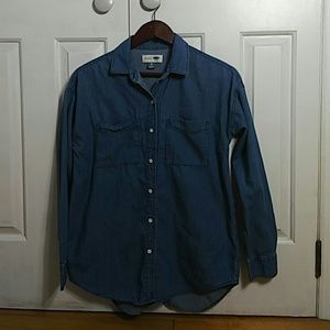 Old Navy XS chambray boyfriend shirt